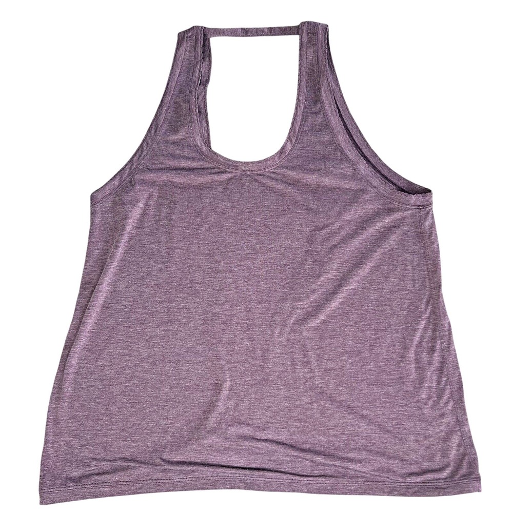 Lululemon Tied To It Tank Black Cherry Heathered Open Back Yoga Top
